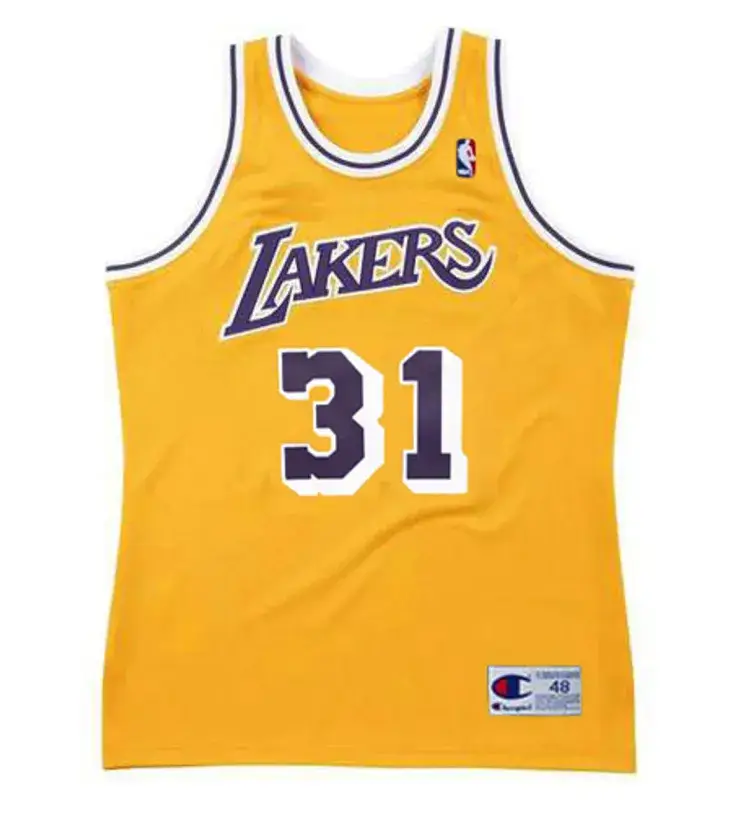 KURT RAMBIS Los Angeles Lakers 1987 Home Throwback NBA Basketball Jersey