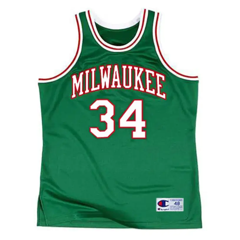 GIANNIS ANTETOKOUNMPO Milwaukee Bucks 1970’s NBA Throwback Basketball Jersey