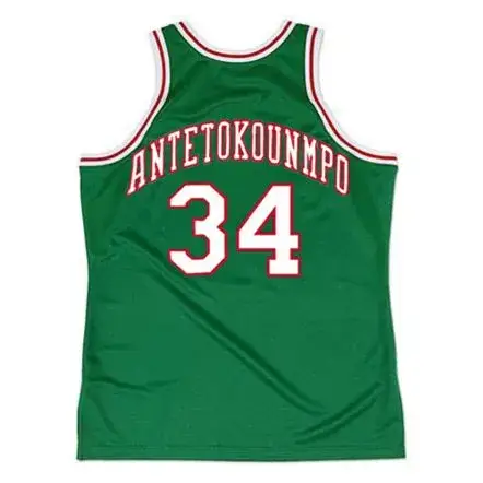 GIANNIS ANTETOKOUNMPO Milwaukee Bucks 1970’s NBA Throwback Basketball Jersey 