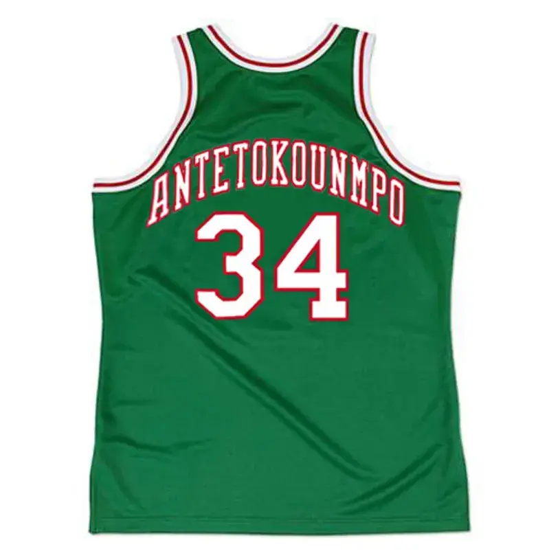 GIANNIS ANTETOKOUNMPO Milwaukee Bucks 1970’s NBA Throwback Basketball Jersey 