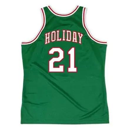 JRUE HOLIDAY Milwaukee Bucks 1970’s NBA Throwback Basketball Jersey 