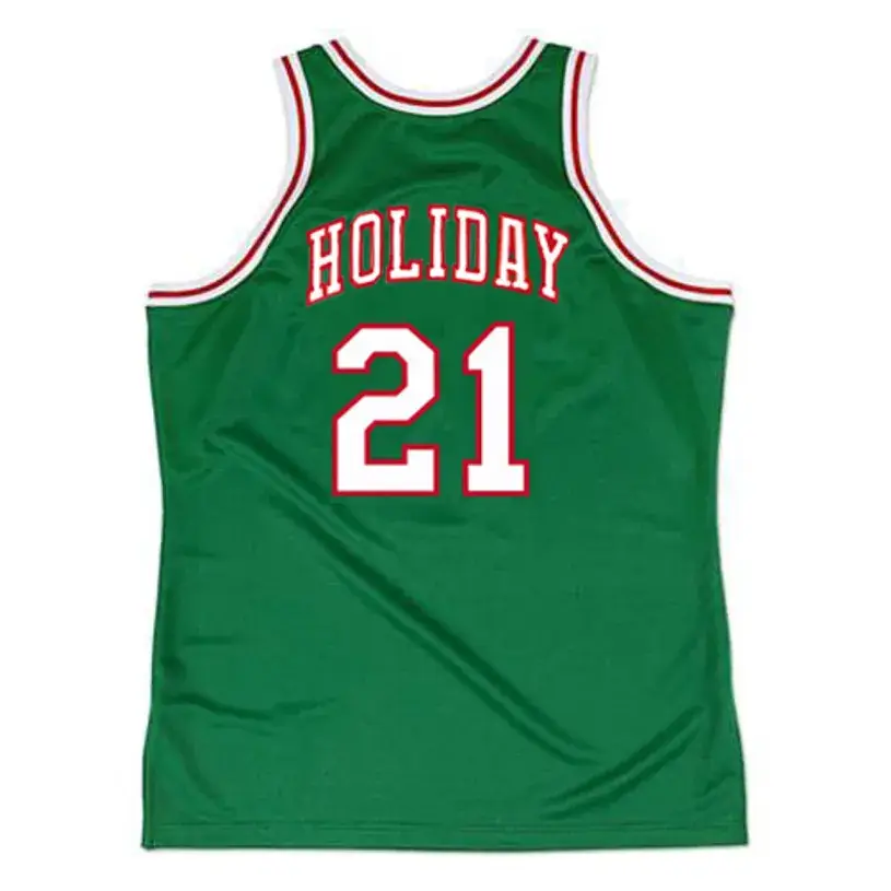 JRUE HOLIDAY Milwaukee Bucks 1970’s NBA Throwback Basketball Jersey 