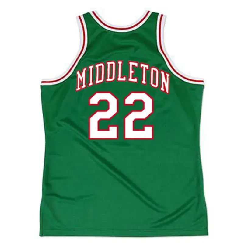 KHRIS MIDDLETON Milwaukee Bucks 1970’s NBA Throwback Basketball Jersey 