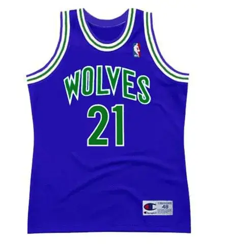 KEVIN GARNETT Minnesota Timberwolves 1996 NBA Throwback Basketball Jersey