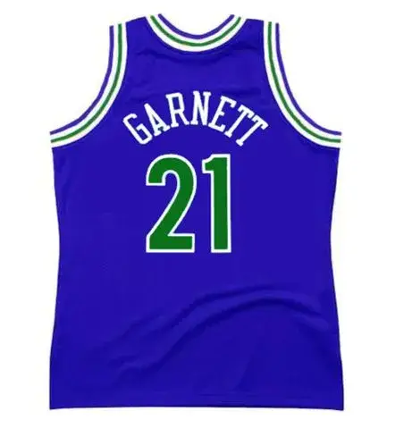 KEVIN GARNETT Minnesota Timberwolves 1996 NBA Throwback Basketball Jersey 