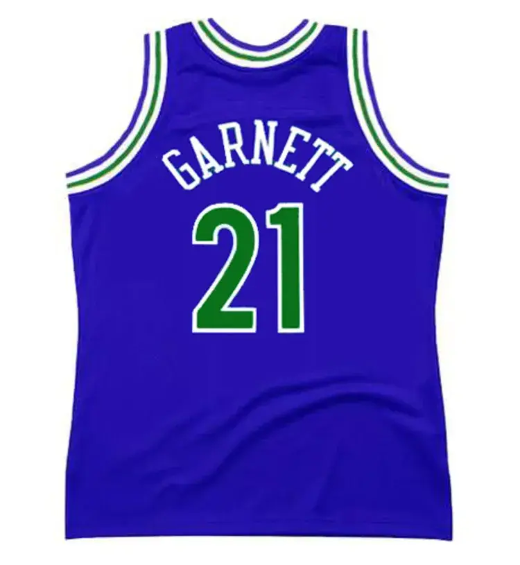KEVIN GARNETT Minnesota Timberwolves 1996 NBA Throwback Basketball Jersey 