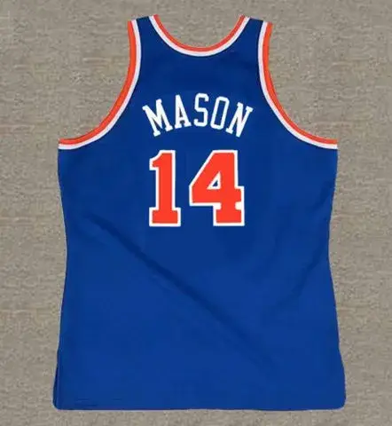 ANTHONY MASON New York Knicks 1992 Throwback NBA Basketball Jersey 