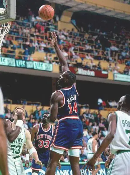 ANTHONY MASON New York Knicks 1992 Throwback NBA Basketball Jersey 