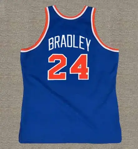 BILL BRADLEY New York Knicks 1973 Away Throwback NBA Basketball Jersey 