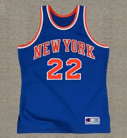 DAVE DeBUSSCHERE New York Knicks 1973 Away Throwback NBA Basketball Jersey