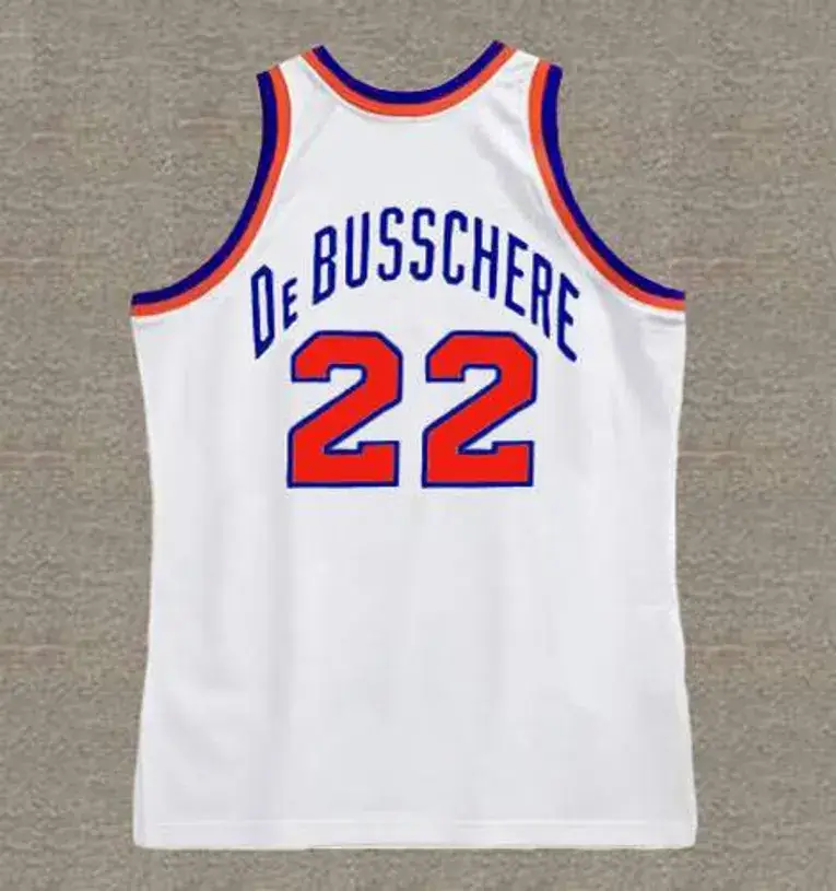 DAVE DeBUSSCHERE New York Knicks 1973 Home Throwback NBA Basketball Jersey 