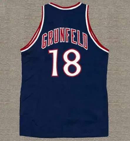 ERNIE GRUNFELD New York Knicks 1981 Throwback NBA Basketball Jersey 