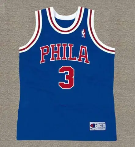ALLEN IVERSON Philadelphia 76ers 1996 Throwback NBA Basketball Jersey