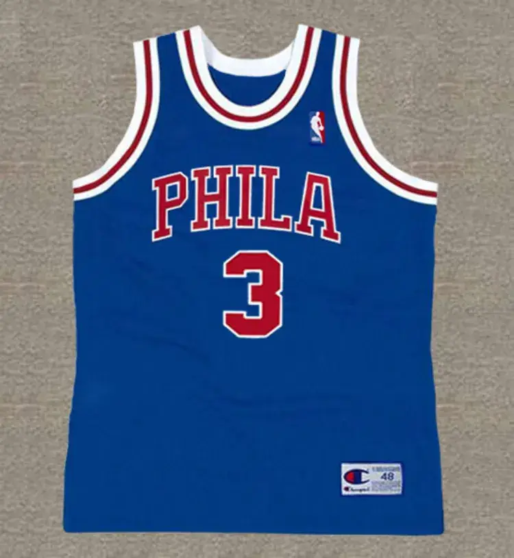 ALLEN IVERSON Philadelphia 76ers 1996 Throwback NBA Basketball Jersey