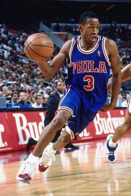 ALLEN IVERSON Philadelphia 76ers 1996 Throwback NBA Basketball Jersey 