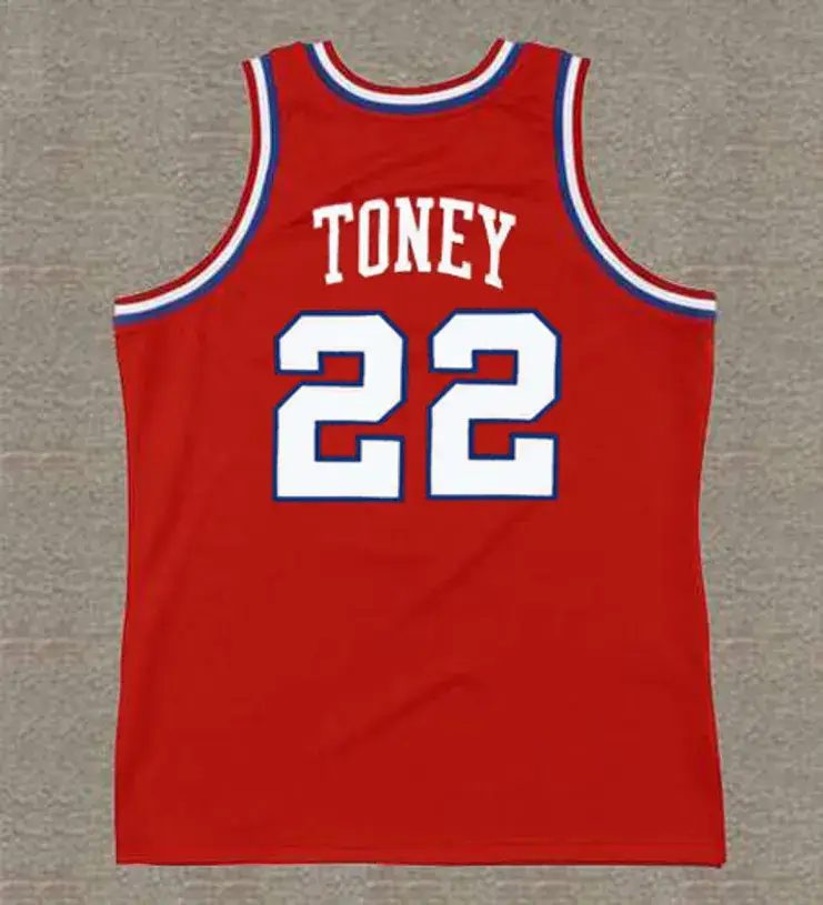 ANDREW TONEY Philadelphia 76ers 1984 Throwback NBA Basketball Jersey 
