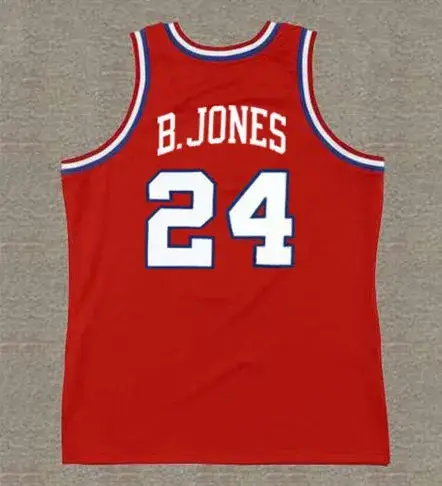 BOBBY JONES Philadelphia 76ers 1983 Throwback NBA Basketball Jersey 
