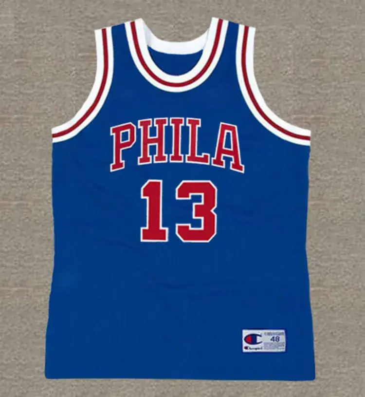 WILT CHAMBERLAIN Philadelphia 76ers 1966 Throwback NBA Basketball Jersey 