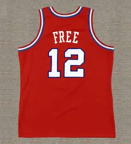 WORLD B. FREE Philadelphia 76ers 1986 Throwback NBA Basketball Jersey 