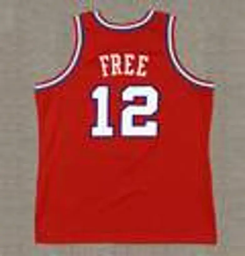 WORLD B. FREE Philadelphia 76ers 1986 Throwback NBA Basketball Jersey 