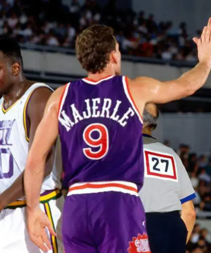 DAN MAJERLE Phoenix Suns 1992 Away Throwback NBA Basketball Jersey 