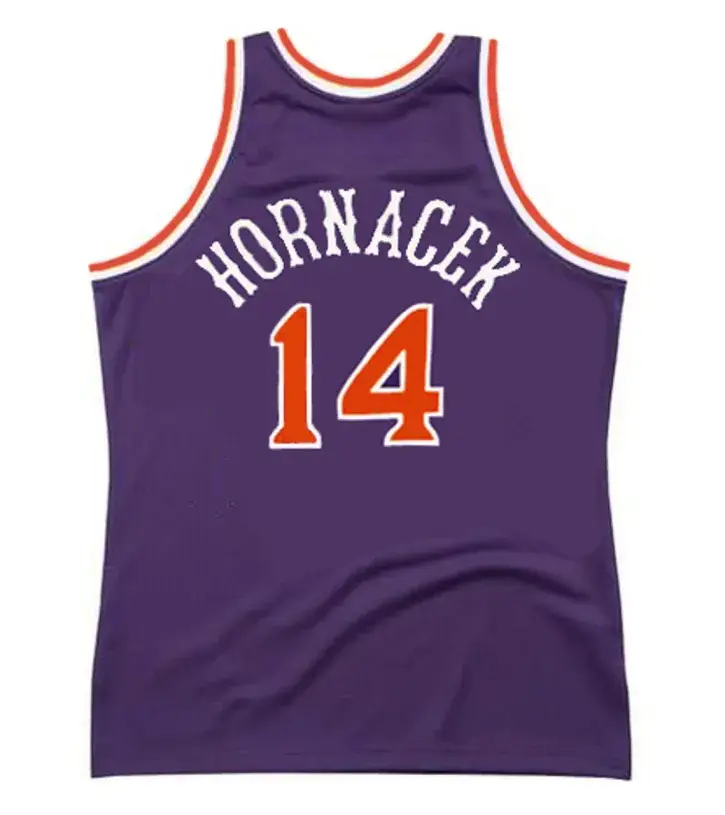 JEFF HORNACEK Phoenix Suns 1991 Away Throwback NBA Basketball Jersey 