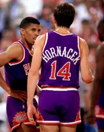 JEFF HORNACEK Phoenix Suns 1991 Away Throwback NBA Basketball Jersey 