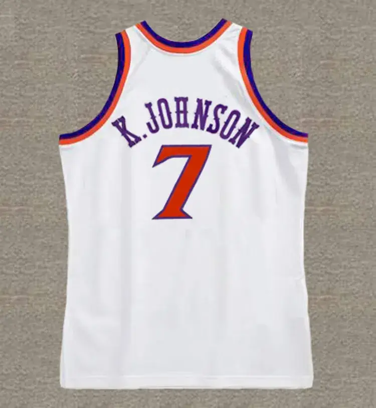 KEVIN JOHNSON Phoenix Suns 1992 Home Throwback NBA Basketball Jersey 