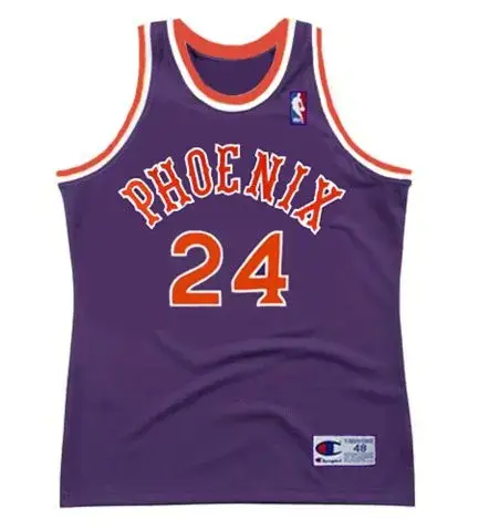 TOM CHAMBERS Phoenix Suns 1990 Away Throwback NBA Basketball Jersey