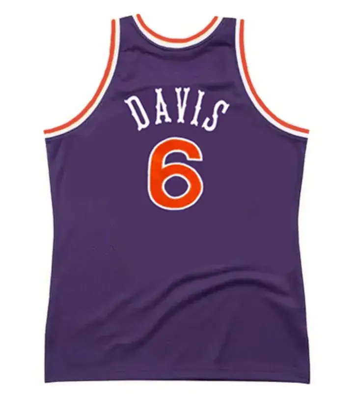 WALTER DAVIS Phoenix Suns 1986 Away Throwback NBA Basketball Jersey 