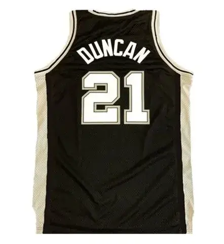 TIM DUNCAN San Antonio Spurs 2003 Away Reebok Throwback NBA Jersey 