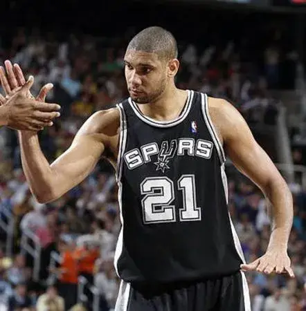 TIM DUNCAN San Antonio Spurs 2003 Away Reebok Throwback NBA Jersey 