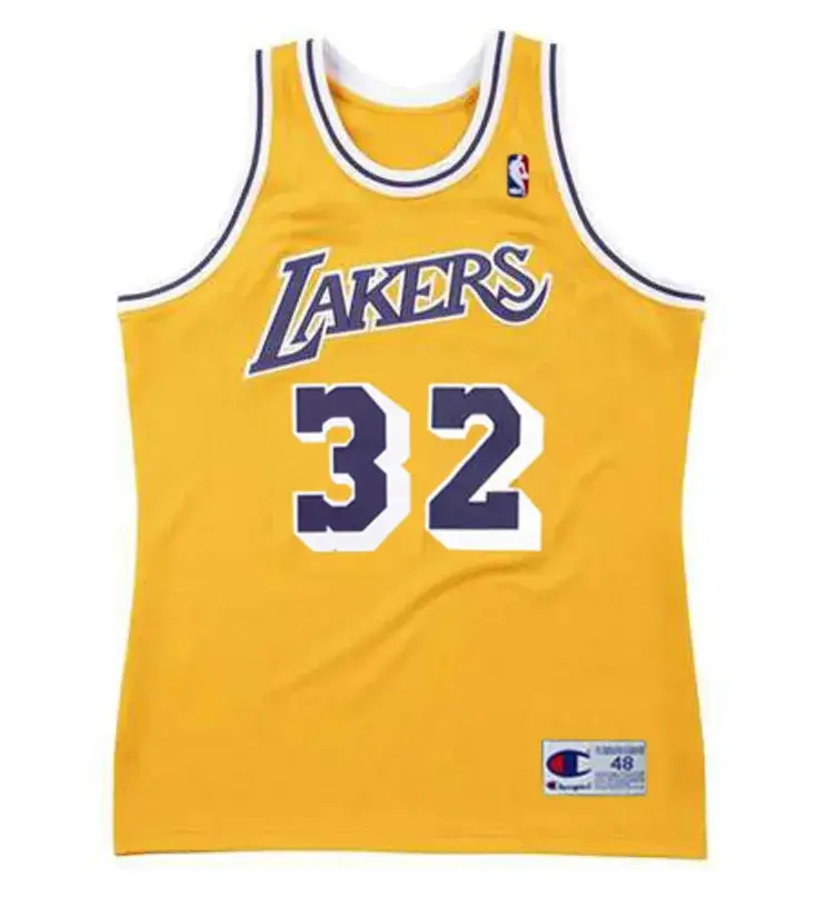 MAGIC JOHNSON Los Angeles Lakers 1987 Home Throwback NBA Basketball Jersey