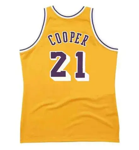 MICHAEL COOPER Los Angeles Lakers 1984 Home Throwback NBA Basketball Jersey 