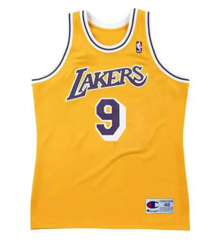 NICK VAN EXEL Los Angeles Lakers 1997 Home Throwback NBA Basketball Jersey