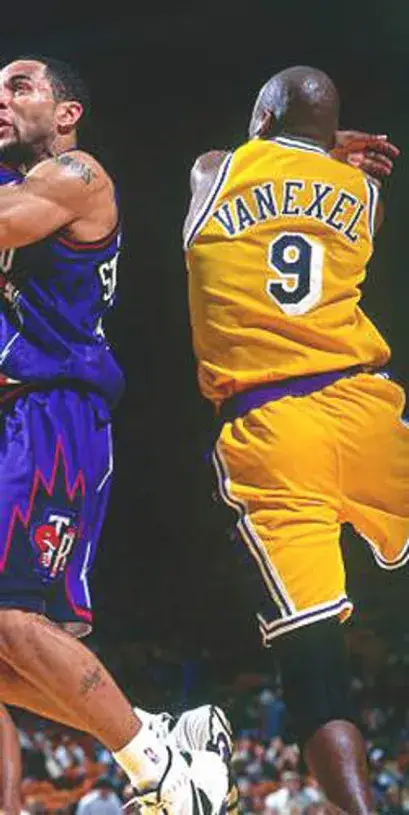 NICK VAN EXEL Los Angeles Lakers 1997 Home Throwback NBA Basketball Jersey 
