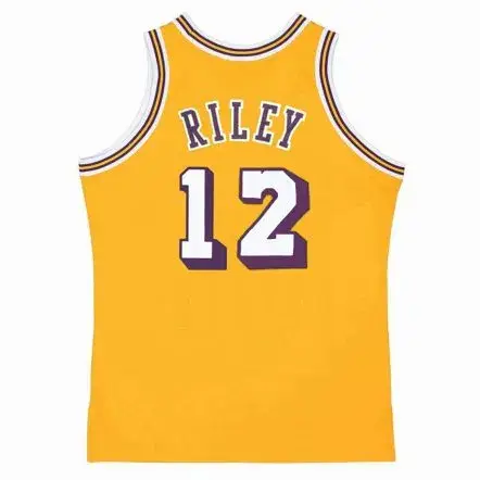 PAT RILEY Los Angeles Lakers 1971 Home Throwback NBA Basketball Jersey 