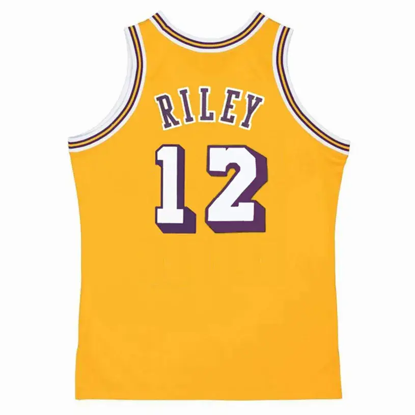 PAT RILEY Los Angeles Lakers 1971 Home Throwback NBA Basketball Jersey 