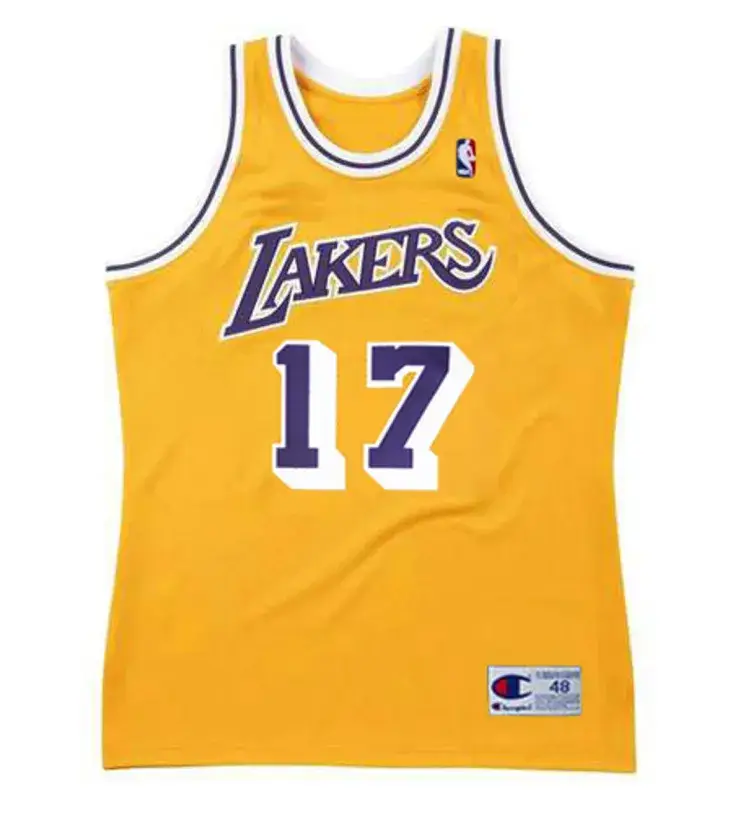 RICK FOX Los Angeles Lakers 1997 Home Throwback NBA Basketball Jersey