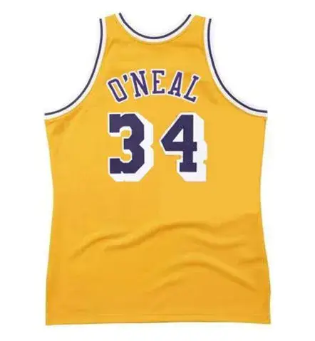 SHAQUILLE O’NEAL Los Angeles Lakers 1997 Home Throwback NBA Basketball Jersey 