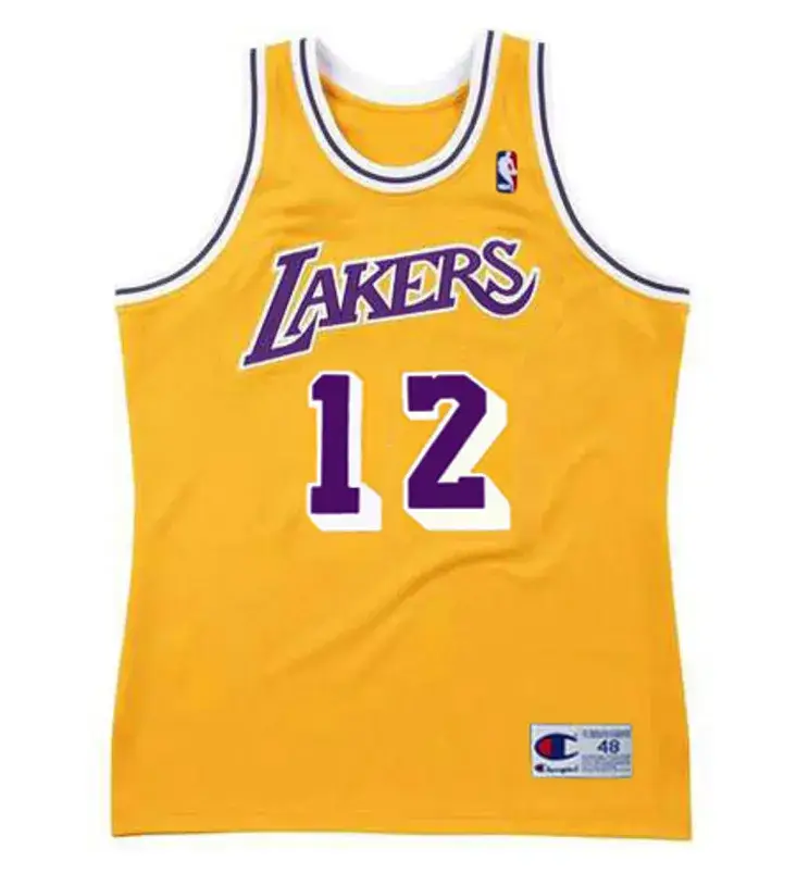 VLADE DIVAC Los Angeles Lakers 1990 Home Throwback NBA Basketball Jersey