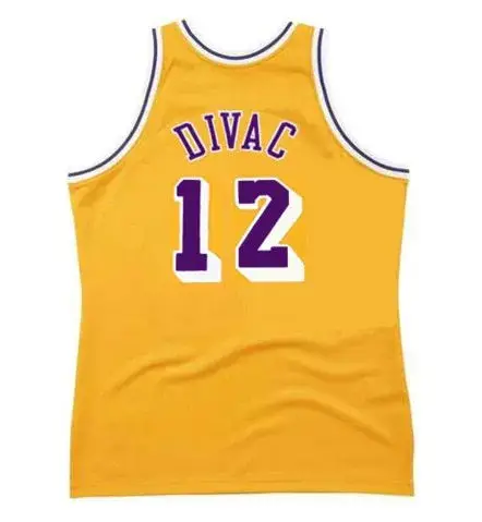 VLADE DIVAC Los Angeles Lakers 1990 Home Throwback NBA Basketball Jersey 