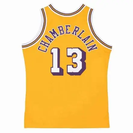 WILT CHAMBERLAIN Los Angeles Lakers 1971 Home Throwback NBA Basketball Jersey 