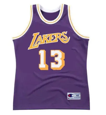 WILT CHAMBERLAIN Los Angeles Lakers 1973 Away Throwback NBA Basketball Jersey