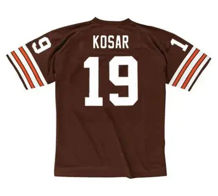 BERNIE KOSAR Cleveland Browns 1987 Throwback NFL Football Jersey 
