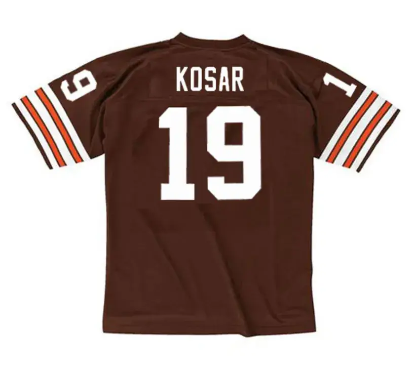 BERNIE KOSAR Cleveland Browns 1987 Throwback NFL Football Jersey 