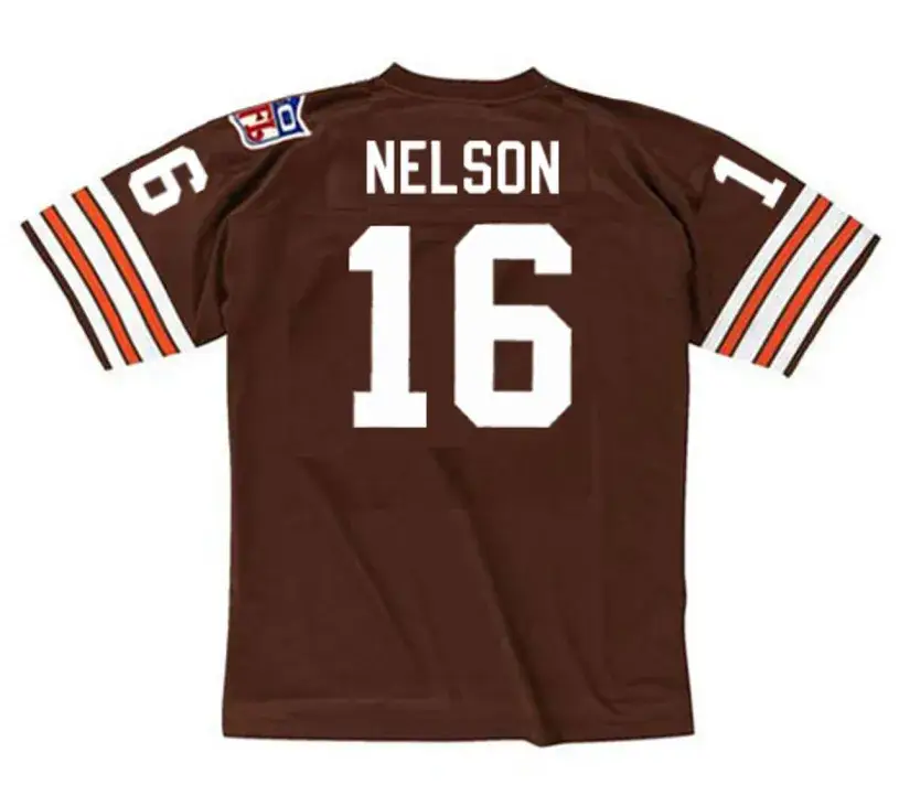 BILL NELSON Cleveland Browns 1969 Throwback NFL Football Jersey 