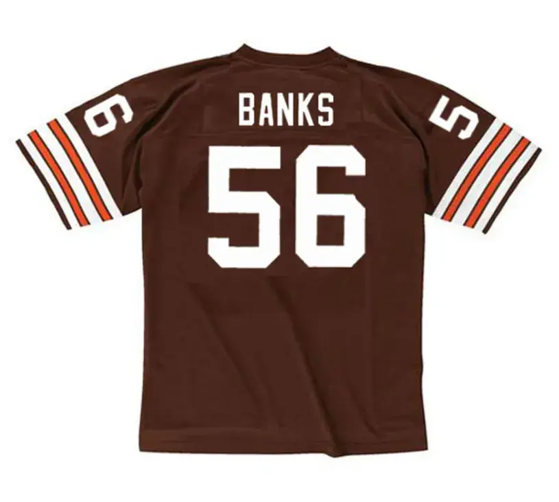 CHIP BANKS Cleveland Browns 1983 Throwback NFL Football Jersey 