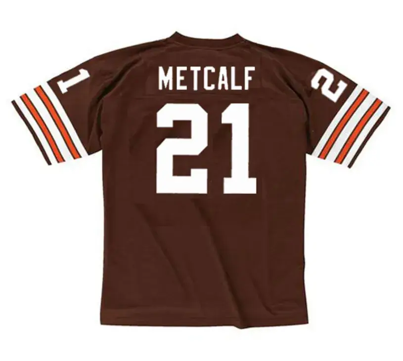 ERIC METCALF Cleveland Browns 1990 Throwback NFL Football Jersey 