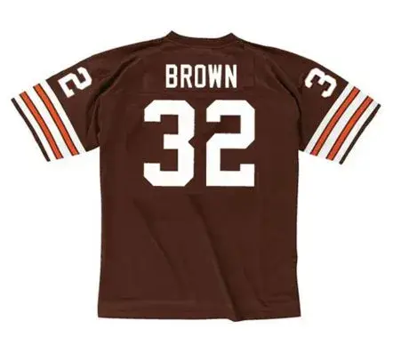 JIM BROWN Cleveland Browns 1960’s Home Throwback NFL Football Jersey 
